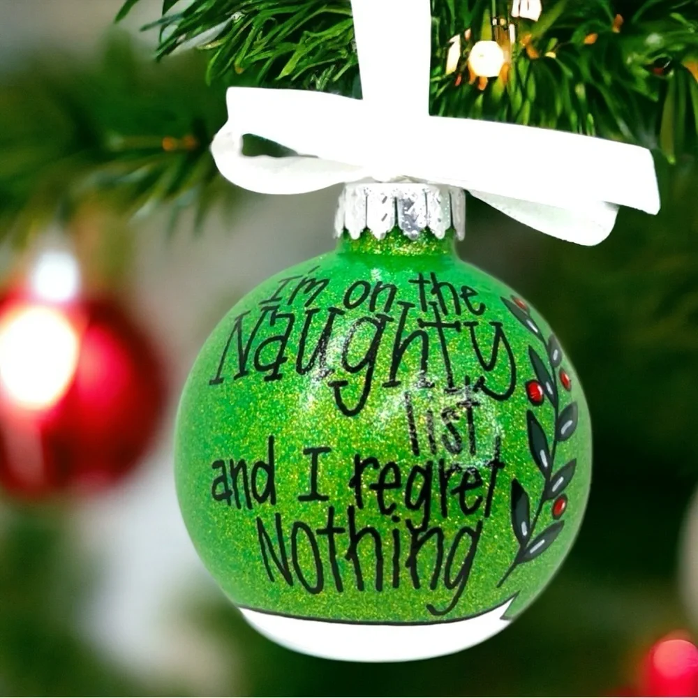 Naughty List Ornament: Embrace Your Inner Rebel This Christmas! Handmade Holiday